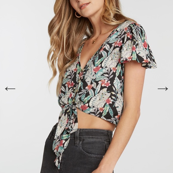 VERDUGO FLORAL CROP TOP - Picture 1 of 7